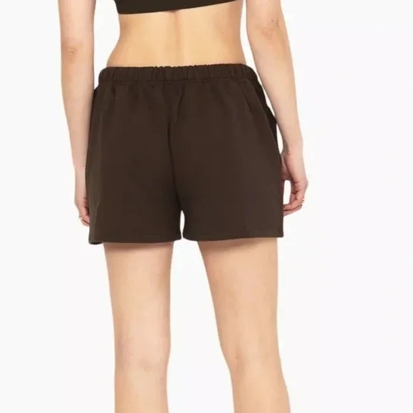 Set Active Heavyweight Sweat Shorts In Espresso Brown Women's Size S - Picture 2 of 8